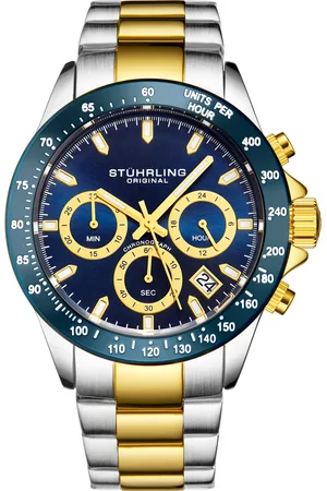 Stuhrling Mens Ultima 3960 Quartz 42mm Chronograph - Stainless Steel - One Size