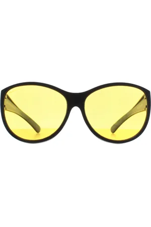 Montana Butterfly Womens Matte Yellow Polarized FO8 Fit Over Glasses Night Driving Sunglasses - One Size