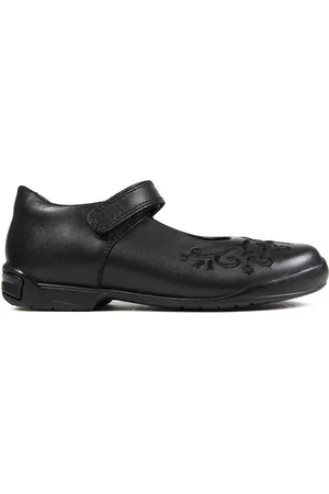 Start Rite Childrens Unisex Start-Rite Hopscotch Mary Jane Style Rip Tape Leather School Shoes - Size UK 8 Infant