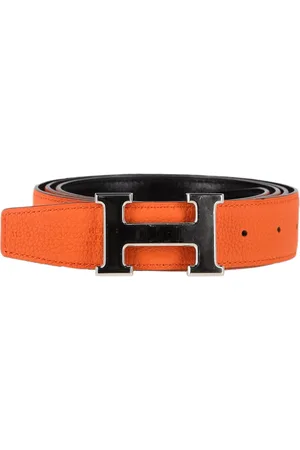 Hermès Pre-owned Womens Hermès Reversible H Buckled Belt in Calf Leather - One Size