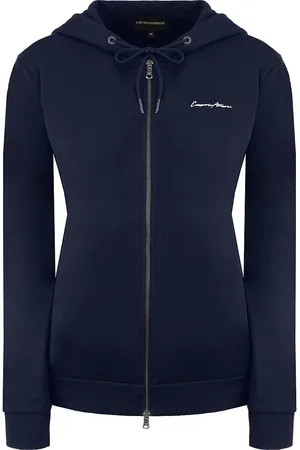 Emporio Armani Emporio Womens Navy Track Jacket - Cotton - Size 6 UK