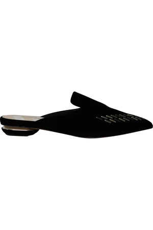 Nicholas Kirkwood Pre-owned Womens Beya Flat Mules in Velvet - Size 38.5 EU/IT