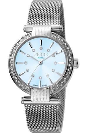 Ferre FM1L096M0051 WoMens Black Dial Stainless Steel Watch - - One Size