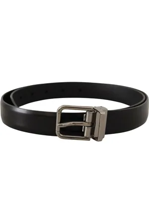 Dolce & Gabbana Mens Calf Leather Metal Logo Buckle Belt - Size 85 cm