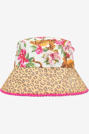 SELINI Girls Floral Tiger Bucket Hat in - Size 50 cm
