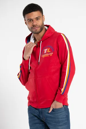 Tokyo Laundry Mens Zip-Through Printed Hoody - Size Medium