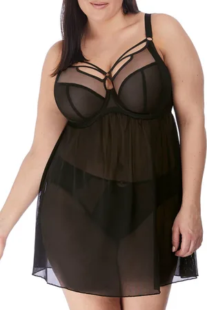 Elomi Womens Sachi Plunge Babydoll - Cotton - Size 36GG