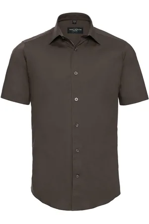 Russell Athletic Collection Mens Easy-Care Fitted Short-Sleeved Shirt - Size 14.5 inch