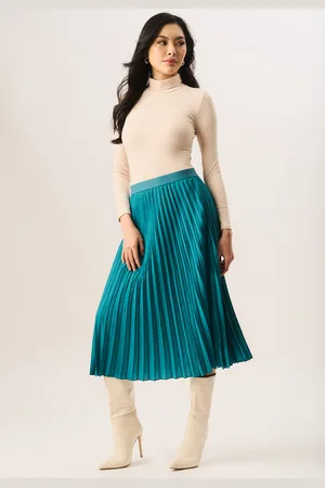 Gini London Womens Pleated Midi Skirt - - Size 8 UK