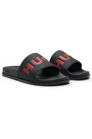 HUGO BOSS Match Mens Slides With Logo Strap NOS - PVC - Size UK 9