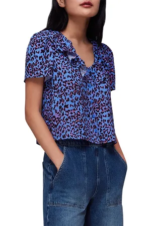 Whistles Womens Animal Cheetah Blouse - - Size 6 UK