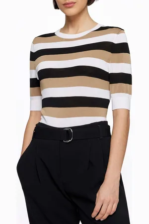 HUGO BOSS Womens Facuba Sweater in Multi colour - Cotton - Size 6 UK