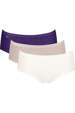 Sloggi Womens Basic+ Midi 3 Pack Briefs - Polyamide - Size EU 48 (Womens)