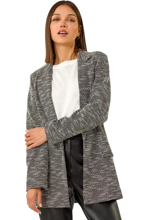 Roman Womens Textured Longline Blazer - - Size 10 UK
