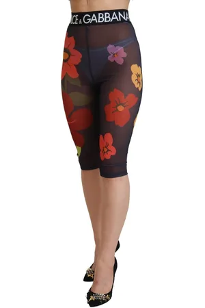 Dolce & Gabbana WoMens Floral Leggings Stretch Waist Pants Polyamide - Size EU 40 (Womens)