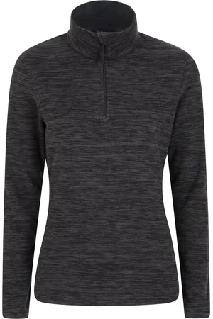 Mountain Warehouse Womens/Ladies Snowdon Melange Fleece Top (Jet ) - Size 12 UK