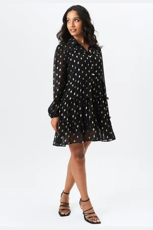 Gini London Womens Foil Print Smock Shirt Dress - - Size 12 UK