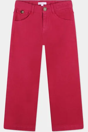 Chloé Chloé Girls Wide Leg Trousers in Cotton - Size 6Y