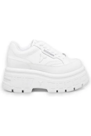 Windsor Womens Chunky Leather Sneakers - Swerve - Size UK 7