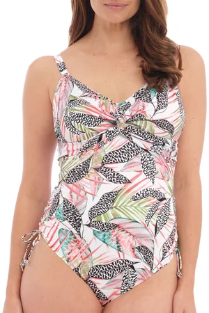 Fantasie Womens Tobago Twist Front Adjustable Leg Swimsuit Melon - Nylon - Size 32DD