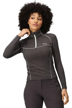 Regatta Womens Ladies Yonder Half Zip Long Sleeve Moisture Wicking Top - - Size 12 UK