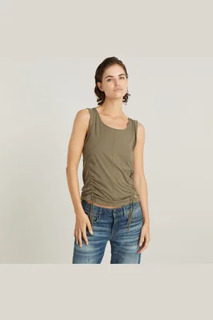 G-Star Womens G-Star RAW Adjustable Tucked Sleeves Top - Cotton - Size X-Small