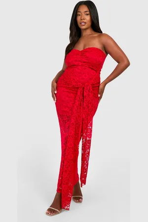 Boohoo Womens Plus Strapless Lace Bodycon Dress - Nylon - Size 20 UK