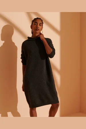 Superdry Womens Isabella Funnel Neck Dress - - Size 12 UK