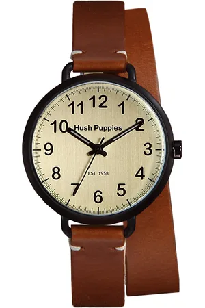 Hush Puppies : 1958 WoMens Gold Watch - Leather - One Size