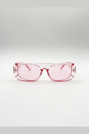 SVNX Womens Flat Top Oval Sunglasses in Pale - One Size