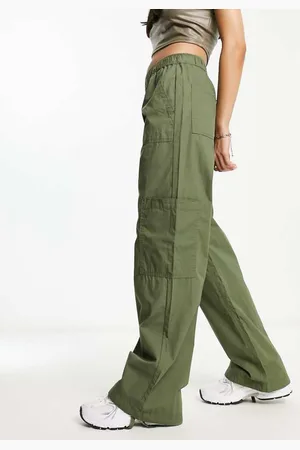 ASOS Womens clean pull on cargo trouser in -Green - Size 6 UK