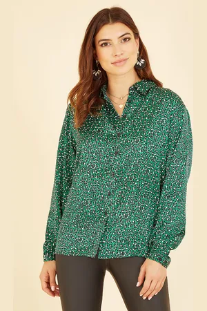 Yumi Womens Leopard Print Relaxed Shirt - Size 12 UK