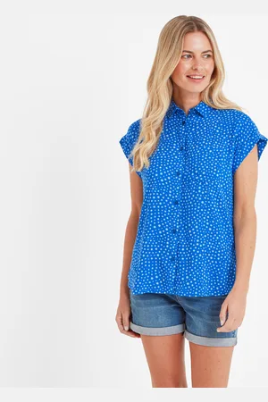 Tog 24 Alston Womens Short Sleeve Shirt Mykonos Star Print viscose - Size 16 UK