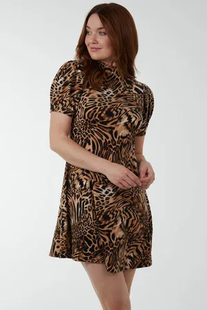 Blue Vanilla Womens Print Smock Dress - Size Large