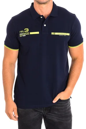 U.S. Polo Assn. Mens NTRE Short Sleeve with contrast lapel collar 64122 man - Cotton - Size Medium