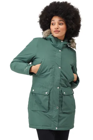 Regatta Womens Voltera Waterproof Insulated Parka Jacket - Fur - Size 14 UK