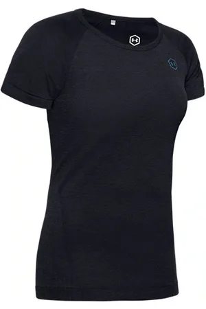 Under Armour Womens Rush Seamless T-Shirt Training Top 1351602 001 - Nylon - Size Medium