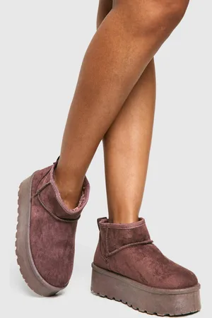 Boohoo Womens Platform Ultra Mini Cosy Boots - - Size UK 8
