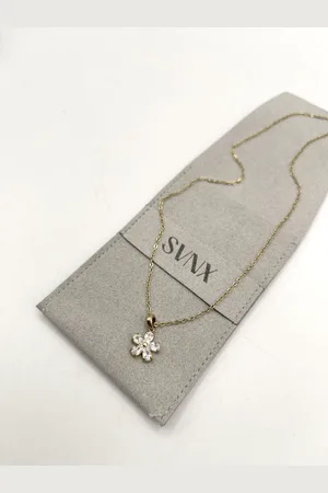 SVNX Womens Flower Diamante Necklace in - One Size