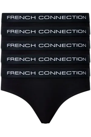 French Connection Womens 5 Pack Cotton Ladies Briefs - Size X-Small