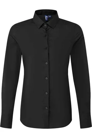 Premier Womens/Ladies Recyclight Poplin Long-Sleeved Formal Shirt - Size Medium