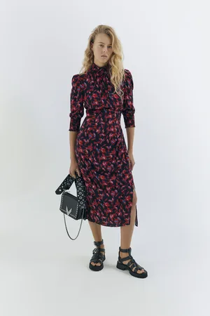 IKKS Womens Floral Print Loose Fit Dress - - Size 10 UK