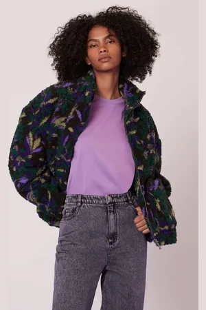 Whistles Womens Scaling Blossom Teddy Coat - - Size Large