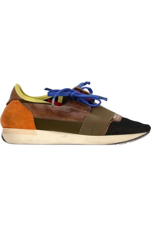 Balenciaga Pre-owned Womens Race Runner Trainer Shoes in Multicolor and Suede - - Size 38.5 EU/IT