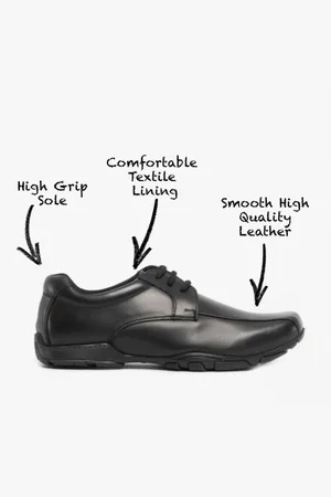 Hush Puppies VINCENTE Boys Leather Derby School Shoes - Size UK 3.5