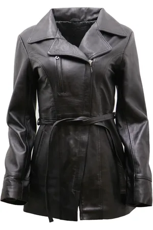 Infinity Womens Md Length Biker Jacket-Okehampton - Lamb Leather - Size 12 UK