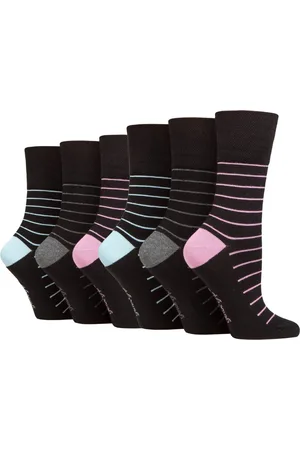 Gentle Grip Womens 6 Pack Ladies Non Elastic Loose Top Bamboo Socks - - Size UK 4-8