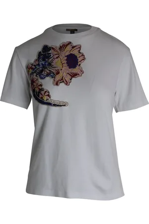 LOUIS VUITTON Pre-owned Womens Flower Embroidered T-Shirt in Cotton - Size X-Small