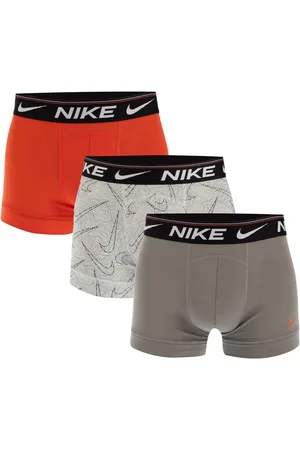 Nike Mens Dri-FIT Ultra Comfort 3 Pack Boxer Trunks in orange - Size Small