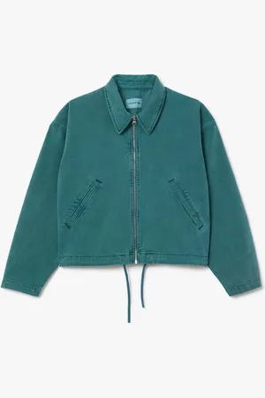 Lacoste Womens Relaxed Fit Natural Dyed Denim Jacket in - Size 8 UK